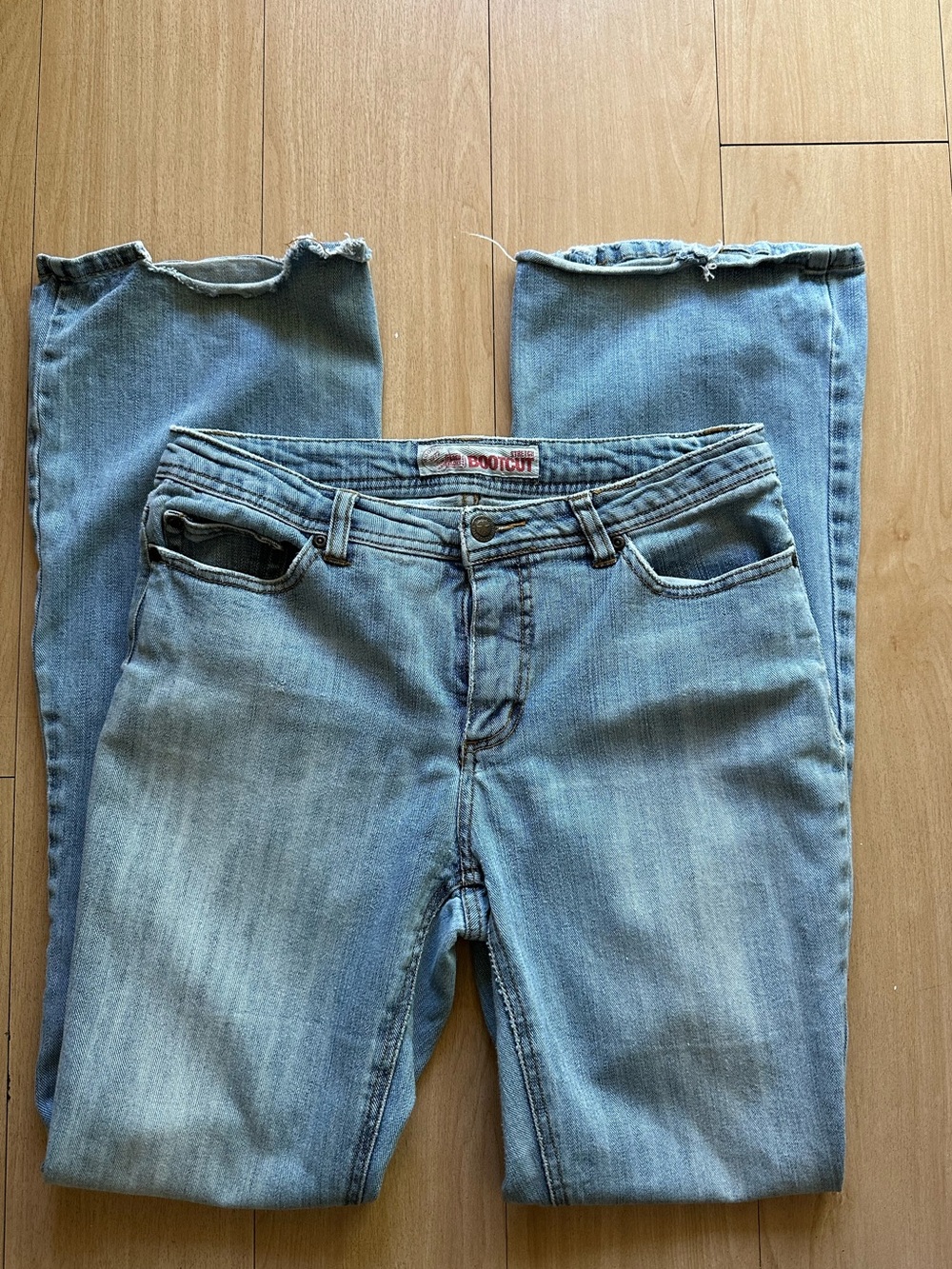 Faded Glory Women Light Wash Bootcut Jeans Size Missy (P) 8 Tall Denim Y2K Style